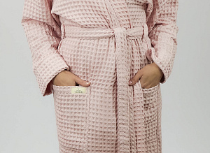 Халат женский Чистопар р. L-XL (48-50), цвет пудра