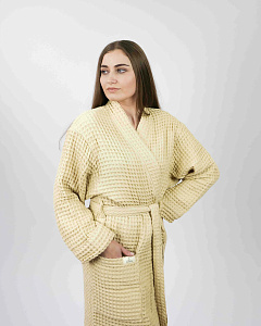 Халат женский Чистопар р. L-XL (48-50), цвет бежевый
