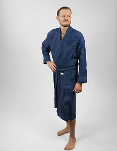 Халат мужской Чистопар р. 2XL-3XL (52-54), цвет синий графит