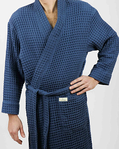 Халат мужской Чистопар р. 2XL-3XL (52-54), цвет синий графит