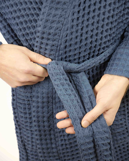 Халат мужской Чистопар р. 2XL-3XL (52-54), цвет синий графит