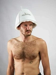Шапка из натуральной овчины цвета белый