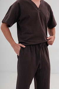 Брюки мужские, цвет графит, Крапива 100%, р-р XL-XXL