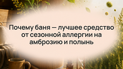 Баня против аллергии: как пережить сезон цветения амброзии и полыни без таблеток