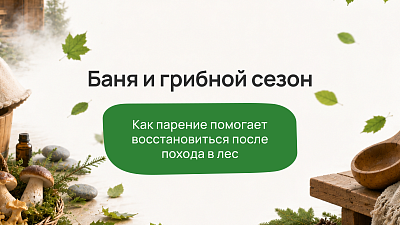 Баня и грибной сезон: как парение помогает восстановиться после похода в лес