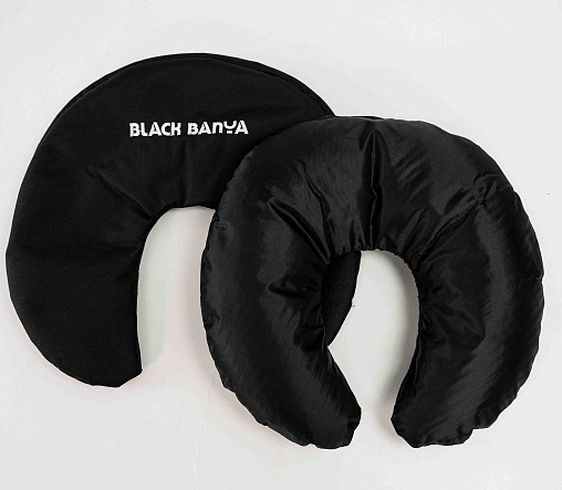 Подушка для бани второе дыхание BLACK BANYA 35*35